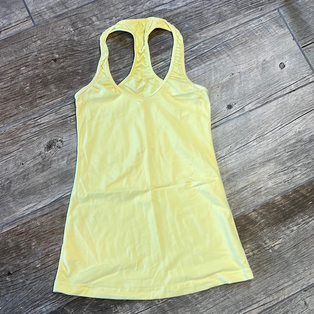 Lululemon Racer Back Tank, yellow size 4